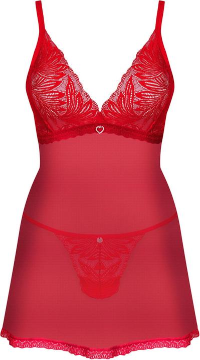 Produktbild Obsessive Chilisa Babydoll und String Rot (L, XL)