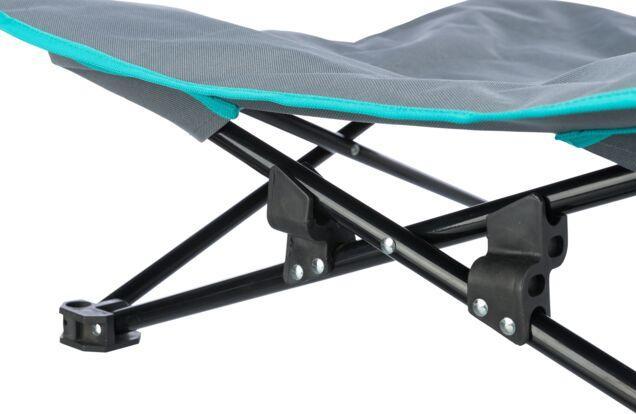 Image du produit Trixie Lit de camping, jusqu'à 35 kg, 88 x 32 cm, gris foncé/pétrole (Chien)