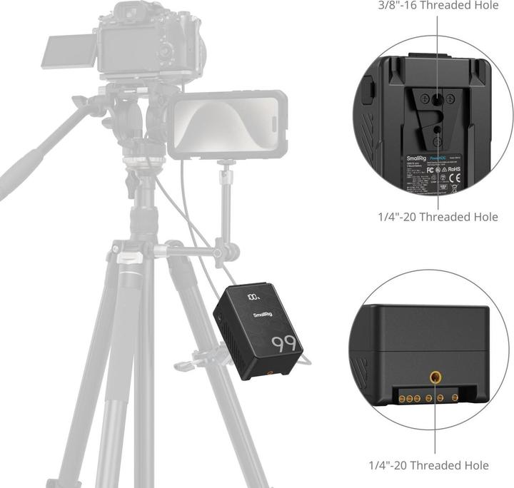 Actual product image SmallRig VB99 SE mini V Mount Battery 4608 (Rechargeable battery)