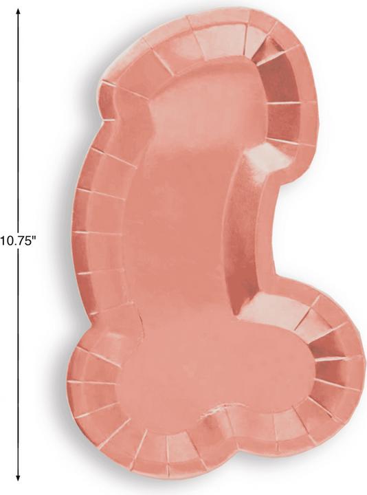 Produktbild Little Genie Productions Glitterati Penis - 8 Plates - Rose Gold