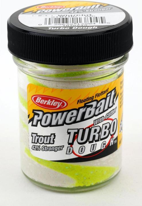 Produktbild Berkley Powerbait Glitter Turbo Dough WhiteChartreuse