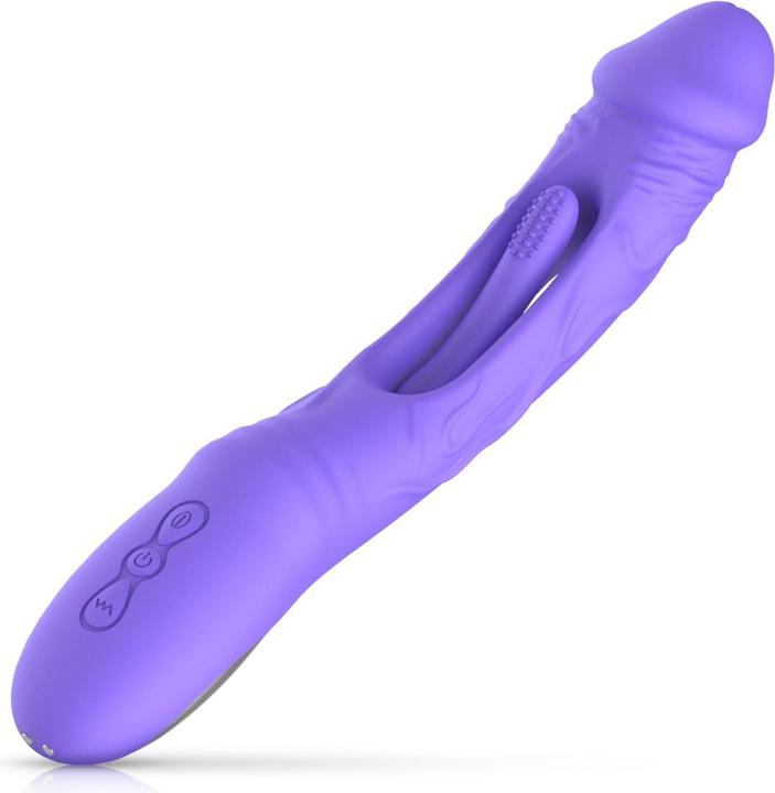 Productafbeelding Good Vibes Only Vlas - Vibrerende dildo met stimulator op punt G