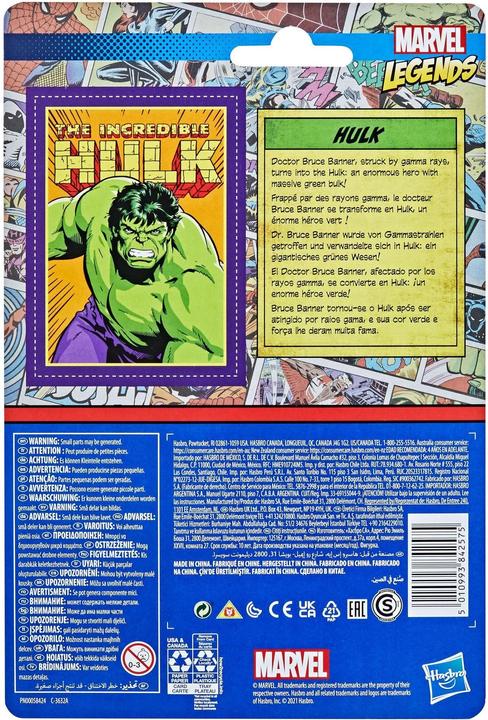Actual product image Hasbro Marvel Legends Series 9.5cm Large Retro 375 Collection Hulk Action Figure