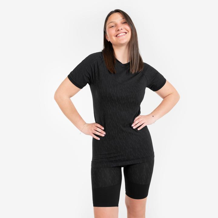 Produktbild Kipsta Damen/Herren Fussball Funktionsshirt kurzarm - Keepdry schwarz (XXL)