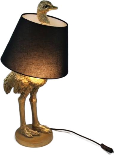 Produktbild CreaDiva Lampe Strauss Gold 69cm hoch (E27)