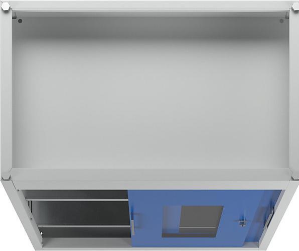 Actual product image Mauser Vision panel sliding door cupboard, with 2 x 4 shelves, HxW 1950 x 1500 mm (100 cm, 100 cm)
