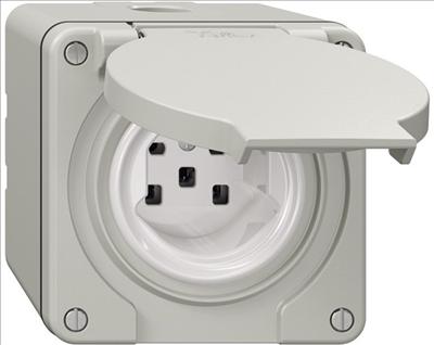 Image du produit Feller Prise type 25 humide IP55/21 gris