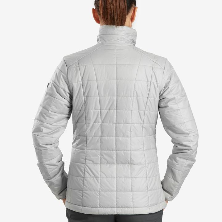 Actual product image Forclaz Padded jacket mountain trekking MT100 comfort down to -5 °C ladies grey (S)