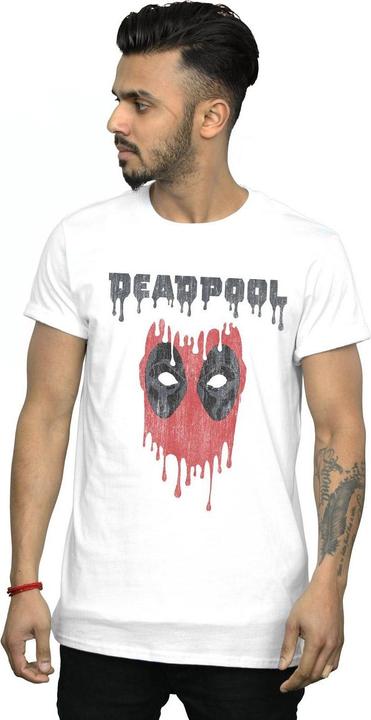 Actual product image Mens Deadpool Dripping Head T-Shirt (3XL)