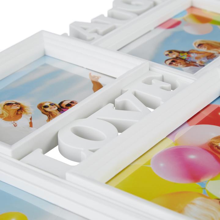 Immagine prodotto Relaxdays Portafoto multiplo Live Love Laugh (10 x 15 cm, 10 x 10 cm, 18 x 13 cm)