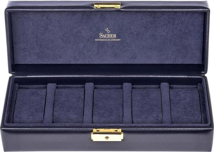 Sacher 1015.301.014023 - Custodia per 5 orologi acuro navy (pelle)