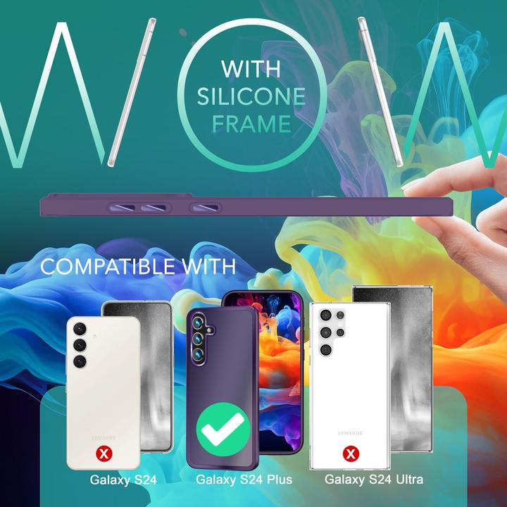 Immagine prodotto Nalia Copertura ibrida semitrasparente con cornice protettiva (Samsung Galaxy S24+)