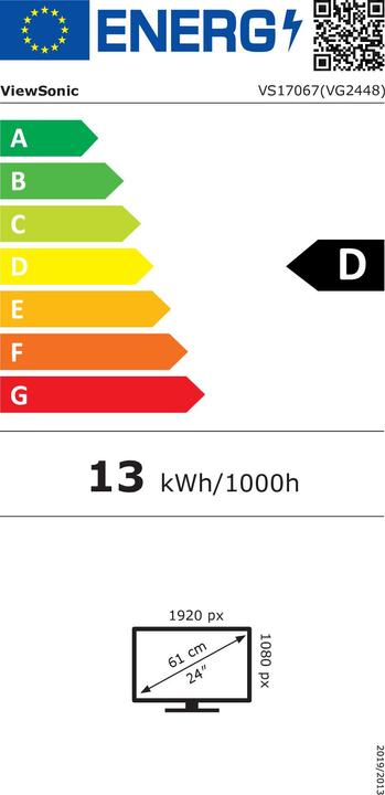 Energie-Label Viewsonic VG Series VG2448 H2 DUAL (1920 x 1080 Pixel, 24")