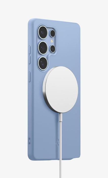 Produktbild Spigen Silicone Fit Mag Hülle für Samsung Galaxy S25 Ultra – blau (Samsung Galaxy S25 Ultra)