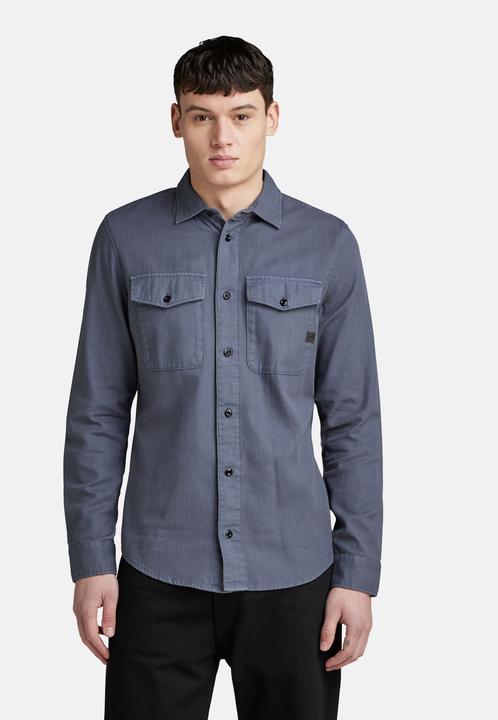 Produktbild G-Star G- Star Hemd MARINE SLIM Langarmhemd (L)