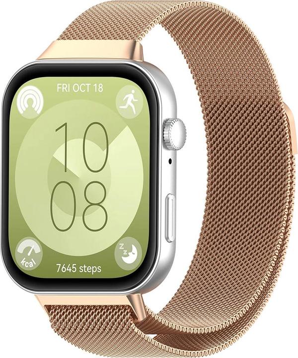 Immagine prodotto Techsuit - Watchband (W009) - Huawei Watch Fit 3 - Rose Gold (Acciaio inossidabile)
