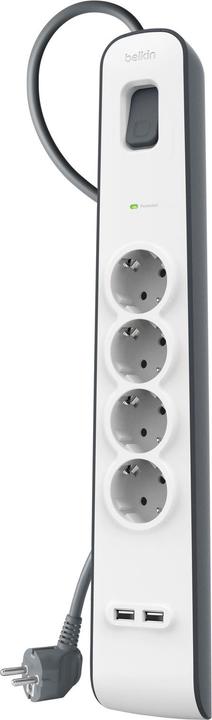 Actual product image Belkin Steckdosenleiste 4-fach 2 Meter Netzkabel BSV400vf2M-V2 (4 x, 2 m)