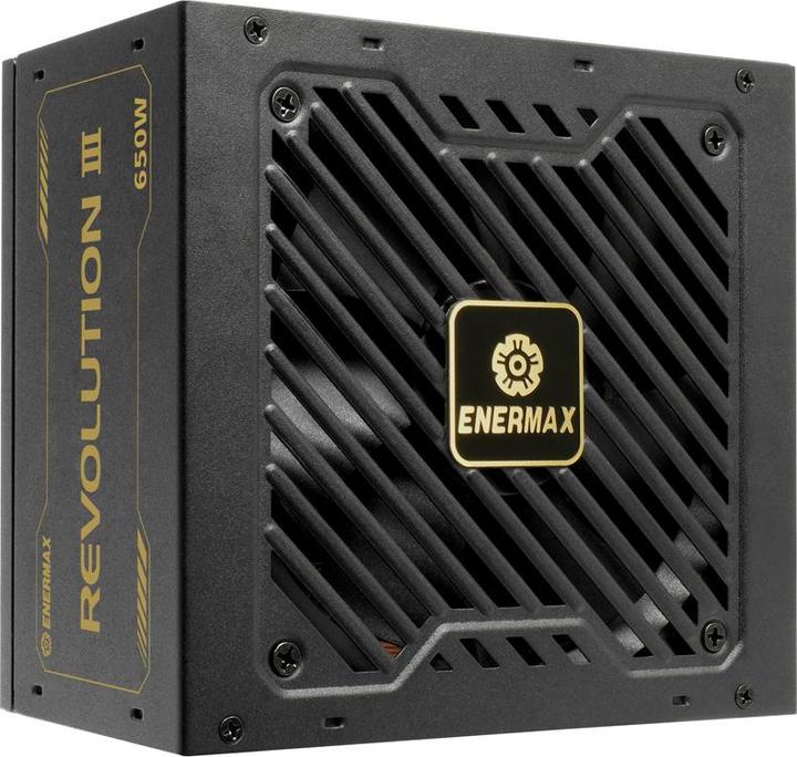 Actual product image Enermax Power Supply 650W Revolution3 80+ Gold Black FULLMOD (650 W)