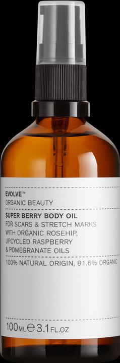 Immagine prodotto Evolve Bellezza Super Berry Olio naturale per il corpo per cicatrici e smagliature 100ml (Olio corpo, 100 ml)