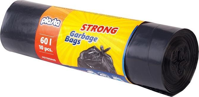 Nenurodyta Garbage Bags Plasta Strong 60l 10pcs (10 x, 60 l)