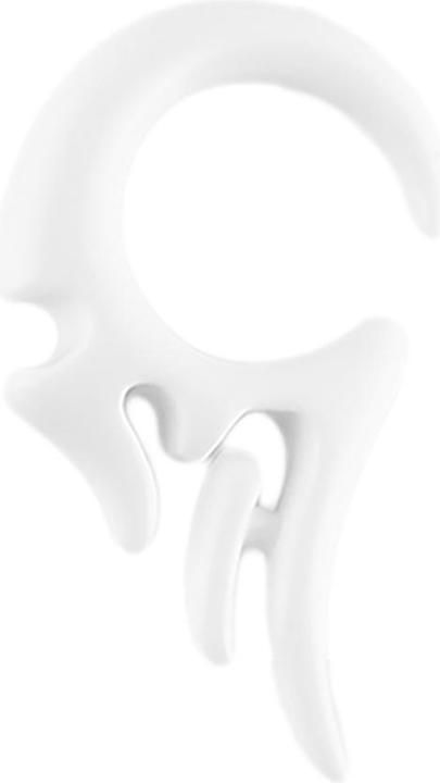 Produktbild Star Piercing Taper Dehnspirale weiss mit Tribal Flügel (ohne Messing, Acryl)