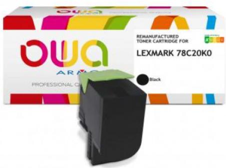 Produktbild Armor OWA OWA Toner kompatibel zu Lexmark 78C20K0 schwarz (ca. 2.000 S.) (B)