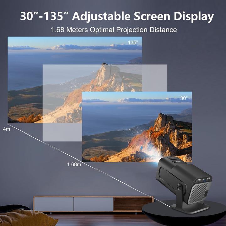 Actual product image Lqwell Mini-Projektor HY320 (4K, 300 lm)
