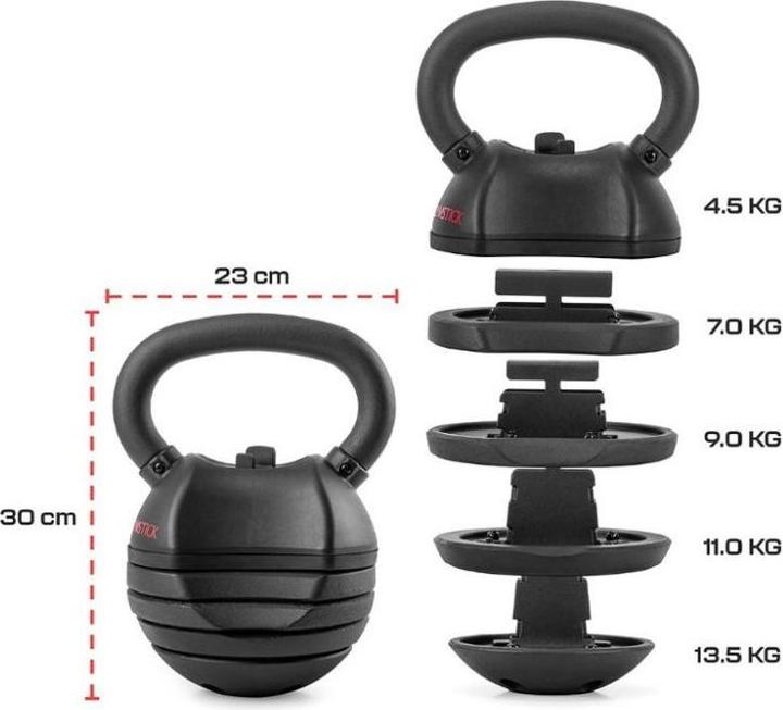 Actual product image Gymstick Verstellbare Kettlebell 13,5 KG