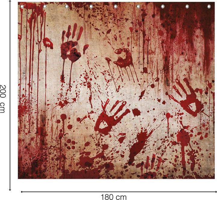 Actual product image Fiesta Shower curtain covered in blood