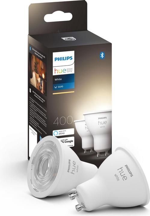 Produktbild Philips Hue White BT (GU10, 5.20 W, 400 lm, 2 x, F)