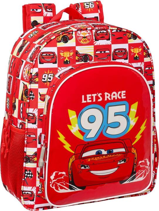 Actual product image Cars School backpack Let's race Red White (32 x 38 x 12 cm) (12 l)