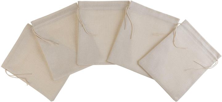 Actual product image FTM Cotton/linen fabric bag, 5 pieces, beige
