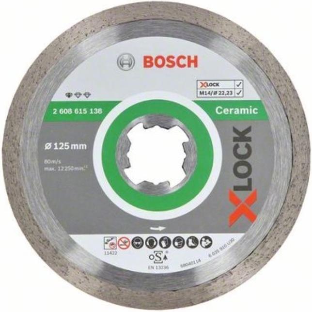 Produktbild Bosch Professional Zubehör X-LOCK Diamanttrennscheibe Standard for Ceramic 125 x 22,23 x 1,6 x 7