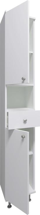 Produktbild VCM Holz Badmöbel Hochschrank Badregal Badschrank Badezimmer Schublade Regal Nilosi (30 x 31 x 185 cm)