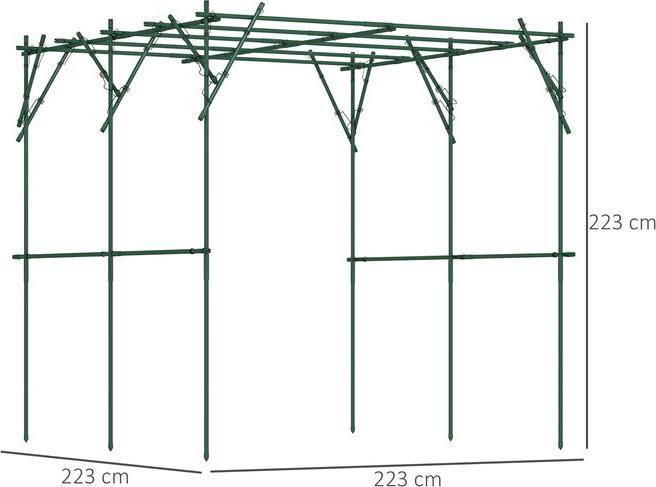 Produktbild Swisshandel24 Rankgitter aus Stahl rostfrei Rankhilfe 223x223x223 cm Grün (223 cm, 223 cm)