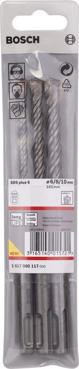 Produktbild Bosch Zubehör SDS plus-5 Hammerbohrer-Set, 3-tlg., 6/8/10 mm (6 mm, 10 mm, 8 mm)
