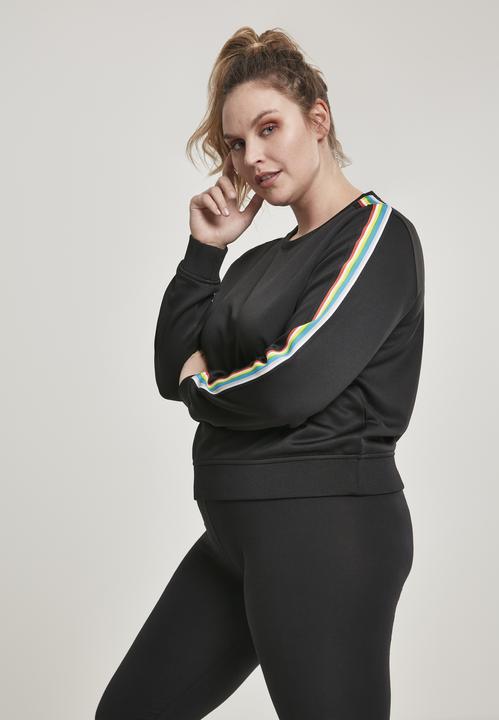 Actual product image Urban Classics Ladies Multicolor Taped Sleeve Crewneck (XXL)
