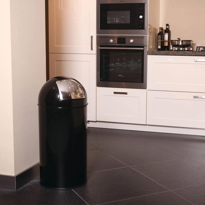 Immagine prodotto kaiserkraft Cestino a spinta BULLET PUSH, lamiera d'acciaio (40 l)
