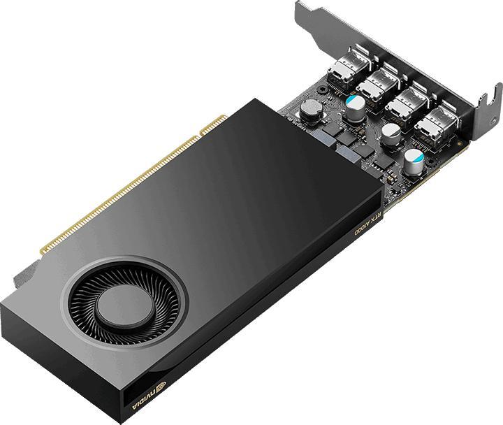 Actual product image PNY RTX A1000 graphics card, graphics category: Professional/CAD (8 GB)