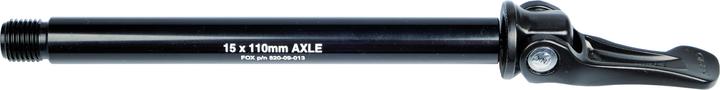 Actual product image Fox 16 Axle Assembly 16 15QRx110 Factory & Performance black ano