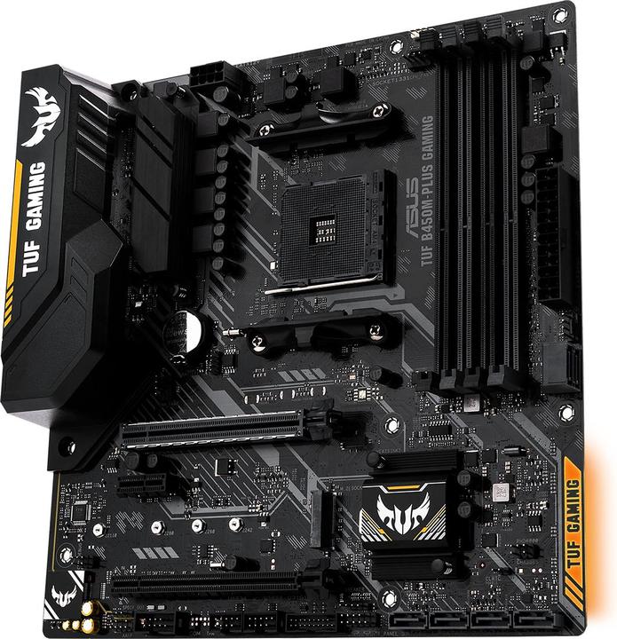 Actual product image ASUS TUF B450M-PLUS GAMING - AMD - Socket AM4 - AMD Athlon - AMD Ryzen 3 - 2nd Genera (AM4, AMD B450, mATX)
