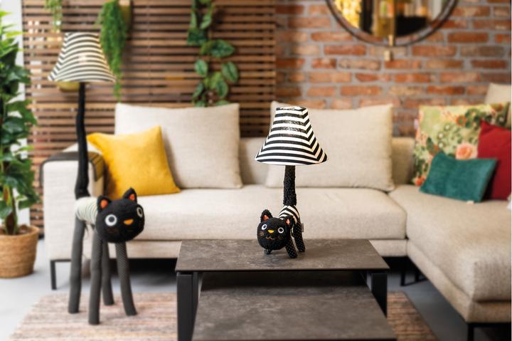 Immagine prodotto Happy Lamps Baby Luna il gatto bambino, lampada da tavolo a LED, fatta a mano (450 lm)