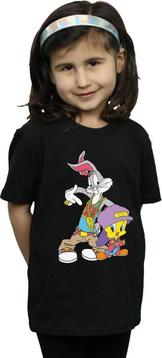Actual product image Looney Tunes Girls Bugs And Tweety Hip Hop Cotton T-Shirt (140, 146)