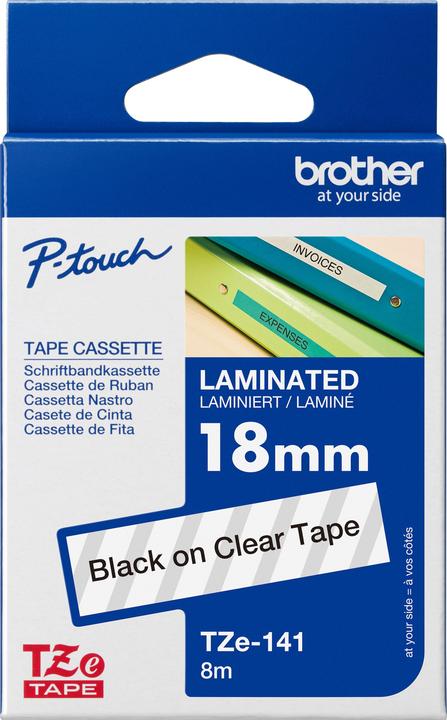 Actual product image Brother Tze-141 (1.80 cm, Black)