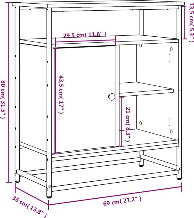 Produktbild VidaXL Fridolin (69 x 35 x 80 cm)