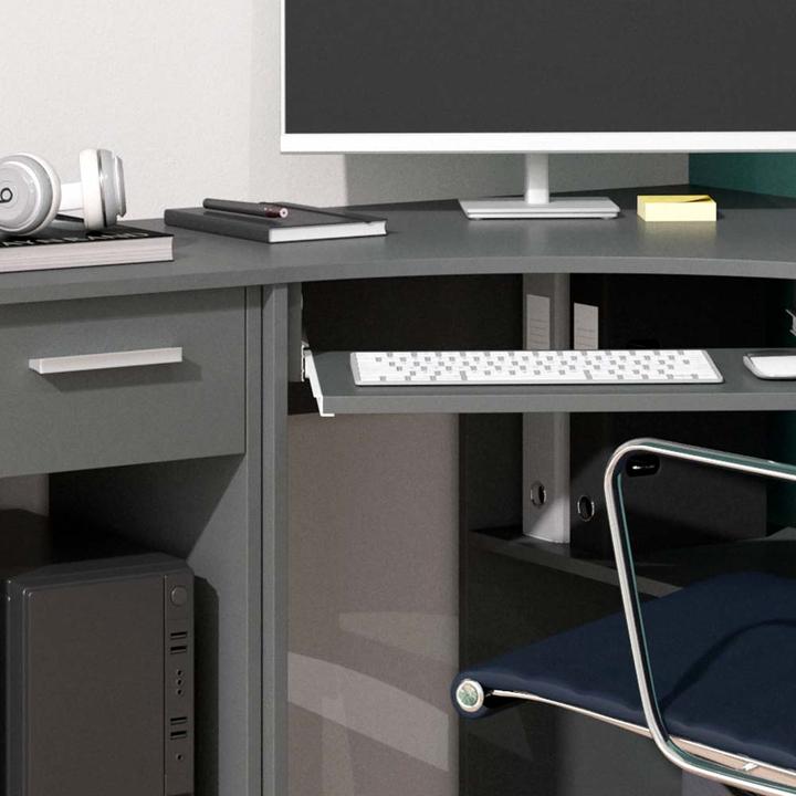 Immagine prodotto Vicco Scrivania angolare Odin, antracite, 83 x 76 cm Set con mobile porta PC