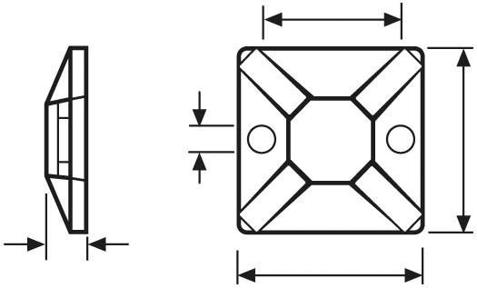 Produktbild HellermannTyton Befestigungssockel (Befestigungsschlaufen, 29 mm, 100 Stk.)