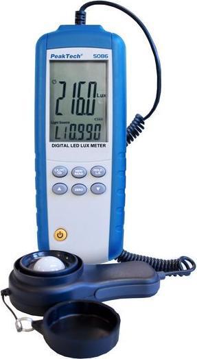 Produktbild Peaktech 5086 Digital-Luxmessgeraet 40 400/4000/40000 400000 Lux (Messgerätkoffer)