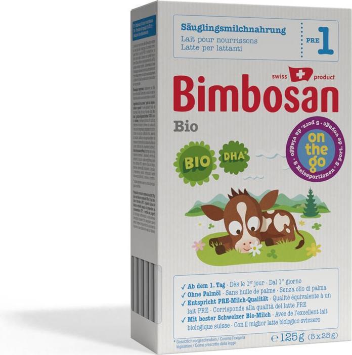 Image du produit Bimbosan Bio 1 Säuglingsmilch Reiseportionen (125 g, dès la naissance)