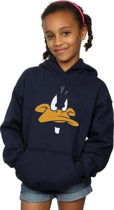 Actual product image Looney Tunes Girls Daffy Duck Big Face Hoodie (116)
